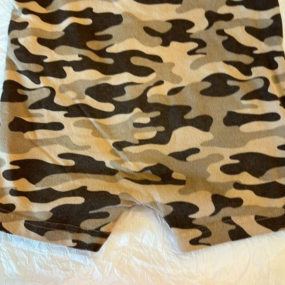 Carter’s | Child of Mine Infant Baby Boys Brown Tan Camouflage Summer Romper 12M